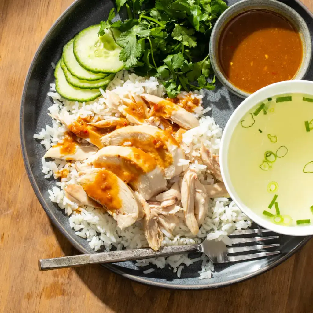 Khao Man Gai (Thai Hainanese Chicken Rice)