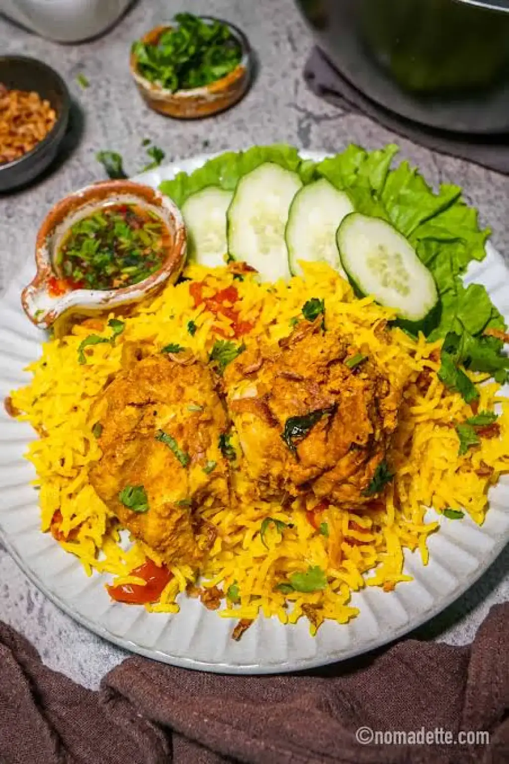 Khao Mok Gai (Thai-Muslim Chicken Biryani)