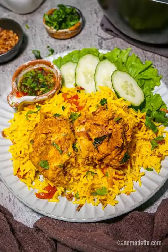 Khao Mok Gai (Thai-Muslim Chicken Biryani)